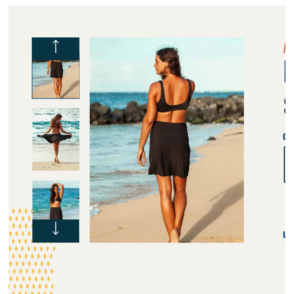 RipSkirt Hawai’i black Velcro skirt